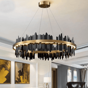 Spacestation Flush Mount Copper Multi-Level Chandelier | Bright & Plus.