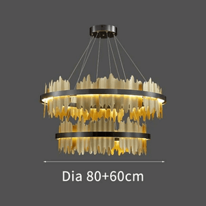 Spacestation Flush Mount Copper Multi-Level Chandelier | Bright & Plus.