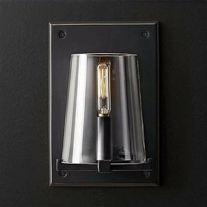 Steven Glass & Brass Wall Lamp