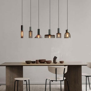 Tedwis - Concrete Minimalist Line Industrial Pendant Light