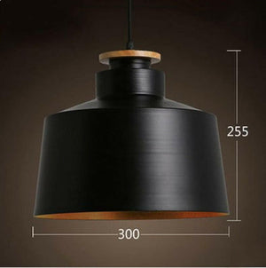 Tizia - Contrast Metal & Wood Pendant Lights