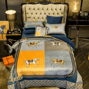 Windsor Royal Horse Duvet Cover Set (6 Pieces) | Bright & Plus.