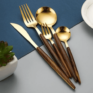 Wood Handle Cutlery Set | Bright & Plus.