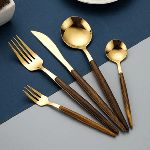 Wood Handle Cutlery Set | Bright & Plus.